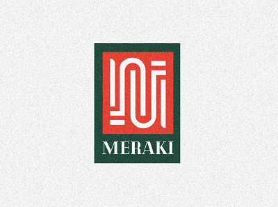 meraki logo design brand branding color colors design green logo logo design logo design branding logo design concept logo designs logo mark logodesign mark minimal red vector