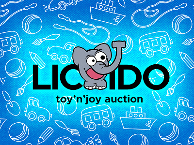 LICIDO - toys auction - Logo design auction character childrens creative elephant funny logo parents toys