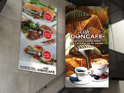 Doncafe cafe billboard advertising cafe coffee coffee cup coffee shop doncafe poster