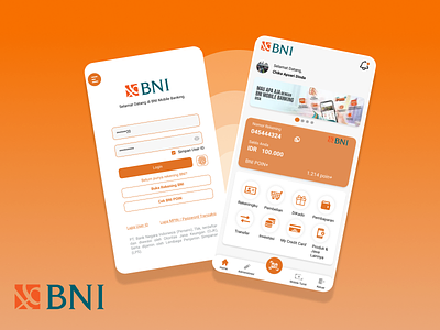 BNI's Mobile Banking App Redesign app design ui