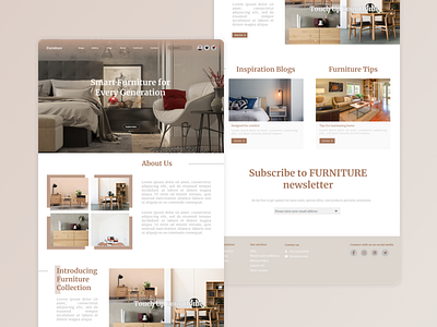 Furniture Website Exploration design ui web web design