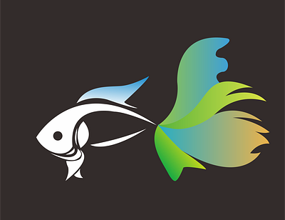 ikan cupang animal animals desain desain logo desainlogo illustration logo logodesign minimal vector