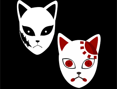 kimetsu no yaiba mask branding desain desainlogo logo logodesign minimal simp vector
