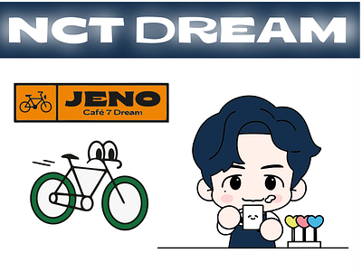 7dream cafe (jeno) branding desain desainlogo design illustration jeno logo logodesign minimal nct dream ui vector