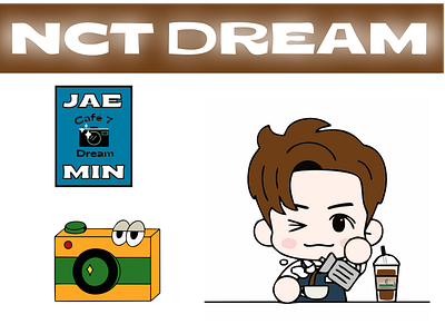 7dream cafe (jaemin) branding desain desainlogo design illustration jaemin logo logodesign minimal nct dream ui vector