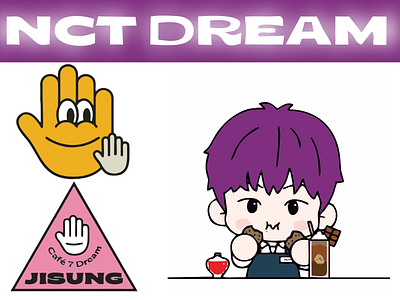 7dream cafe (jisung) branding desain desainlogo design illustration jisung logo logodesign minimal nct dream ui vector