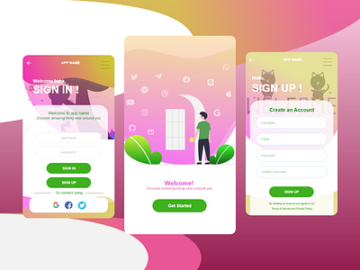 UI LOGIN ANDROID branding desain desainlogo design illustration logo logodesign minimal ui vector