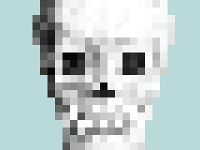 Simple Skull pixel art skull xbox