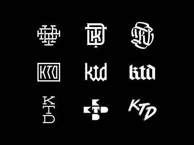 KTD Logo Monogram Samples calligraphy design lettering logo logo design logotype monogram type typography