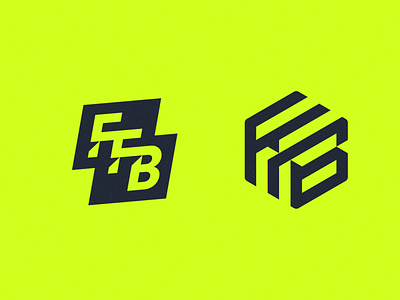 FFB Sports Logo branding design graphic design letters logo logo design logomark monogram neon green san serif shapes sports type type design typography visual brand visual identity