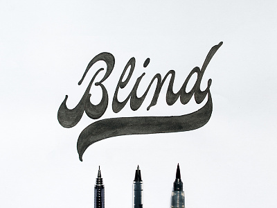 Blind Script brush brush lettering calligraphy design lettering logo type type design typography