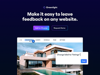 Greenlight Landing animation app design flat gradient minimal product illustration web website