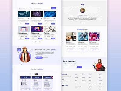 Online Learning adobe xd design figma idea interface laerning landing page online learning photoshop student study ui uiux ux web design