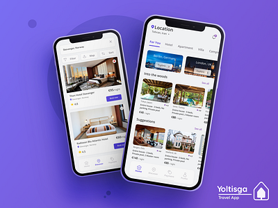 Hotel Booking App app design booking app design figma holiday home rent hotel mobile app renting app travel travel app ui uiux ux vacation