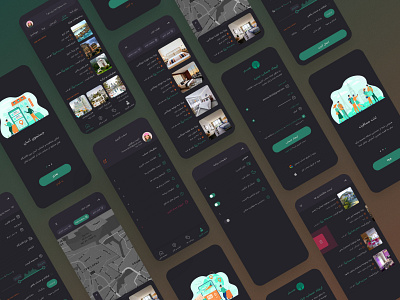 Hamsafar - Hotel Booking App airbnb app design concept dark mode figma hotel idea mobile app onboarding search travel ui ui design ux