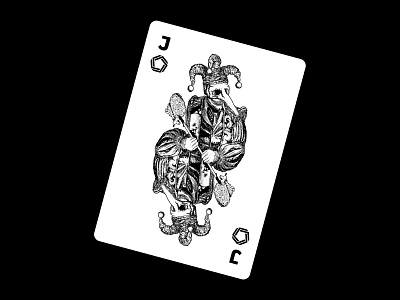 Joker of Death illustration ink illustration joker playing card
