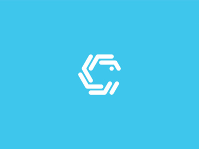 C Letter c letter c logo c mark emblem hexagon icon logo minimal