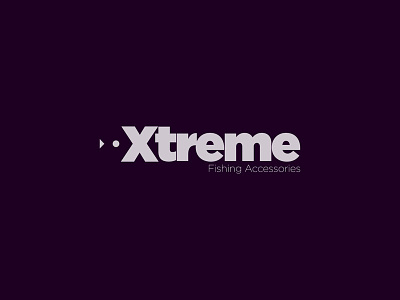 Xtreme - Fishing Accessories art creative design emblem fish fishing letters logo minimal minimalism negativespace typography