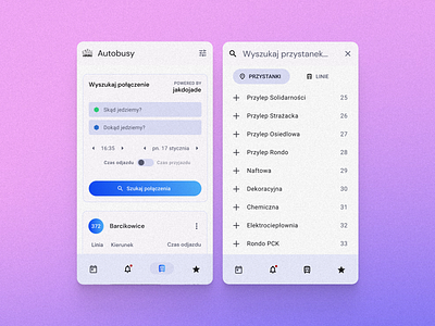 School App for Students • Bus Departures app bus bus departures education material 3 material design material you poland polish real school school app slider student student app travel