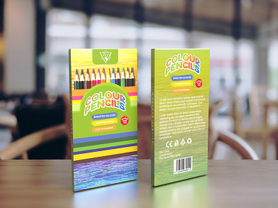 Colour Pencil Box Packaging Design | package_byte 3d box box art box design box packaging design branding colour pencils box creative box design package design packagedesign packaging design packaging mockup pencils box design
