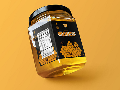 Honey Jar Label Design | package_byte 3d box box design box packaging design box template branding honey jar mockup honey packaging illustration package design packaging mockup vector