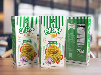Chips Box Packaging Design | package_byte 3d box box design box packaging design branding chips box mockup chips packet design design illustration package design packaging design packaging mockup product packaging