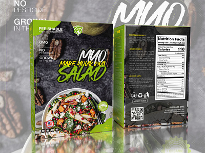 Instant Salad Box Packaging Design | package_byte 3d 3d box box design box packaging design branding design graphic design illustration package design packaging mockup salad box packaging salad label design