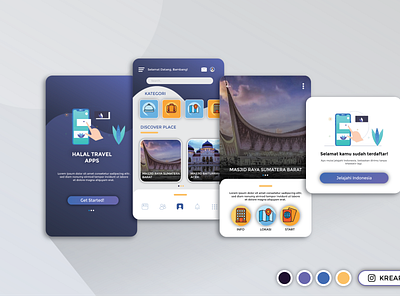 Halal Travel Apps app design ui ux vector