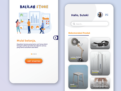 Apps Balilah Store app design illustration ui vector