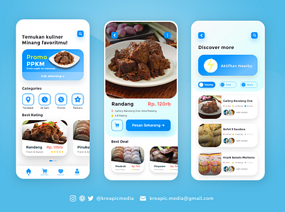 Minang Kuliner App UI app branding graphic design ui