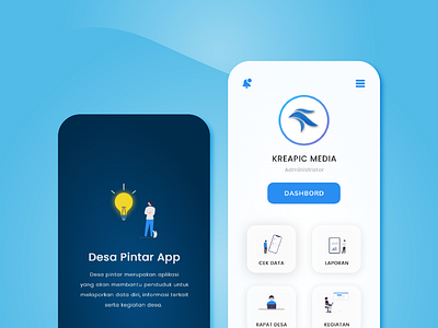 Desa Pintar App UI app branding design ui vector