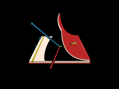 Book 3d app illustration logo vector
