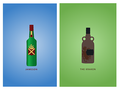 I like bottles. Jameson and Krakken