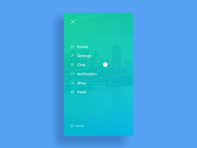 App Menu app design app menu clean design ios app design simple ui design