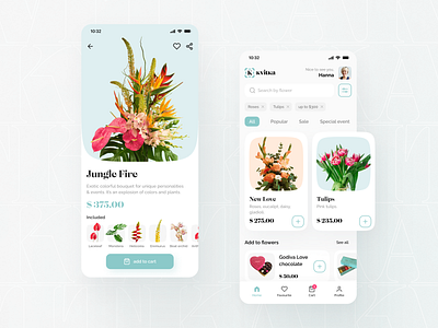 kvitka - flower delivery app app design delivery app flower delivery mobile mobile app ui ui ux