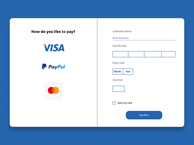 Credit Card Checkout Page