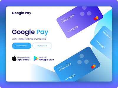 Landing Page for Google Pay branding design typography ui ux