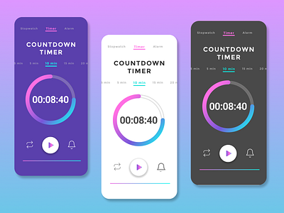Countdown Timer app dailyui design icon logo ui ux vector