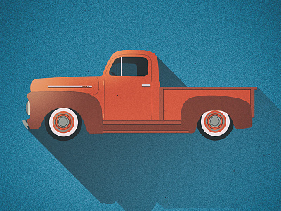 Pick Up Truck illustration photoshop cc pickup truck retro vintage