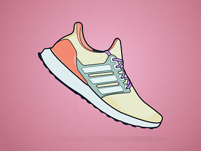 Ultraboost adidas flat illustration ultraboost vector vintage