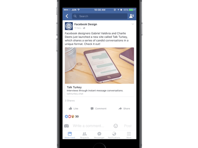 Facebook Comment animation comment design facebook framer interaction ixd mobile ui ux
