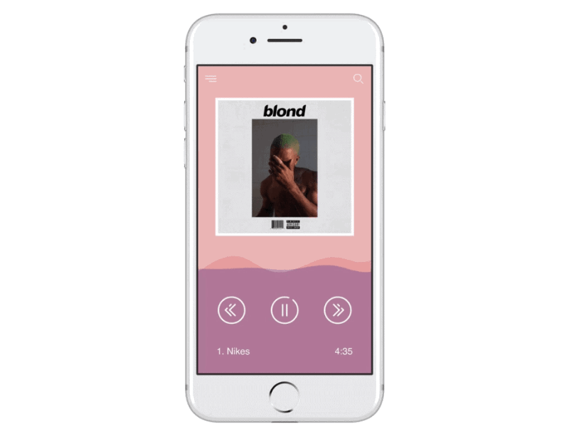 Music Player Interaction flow framer interaction music player prototype sound transition ui ux wave