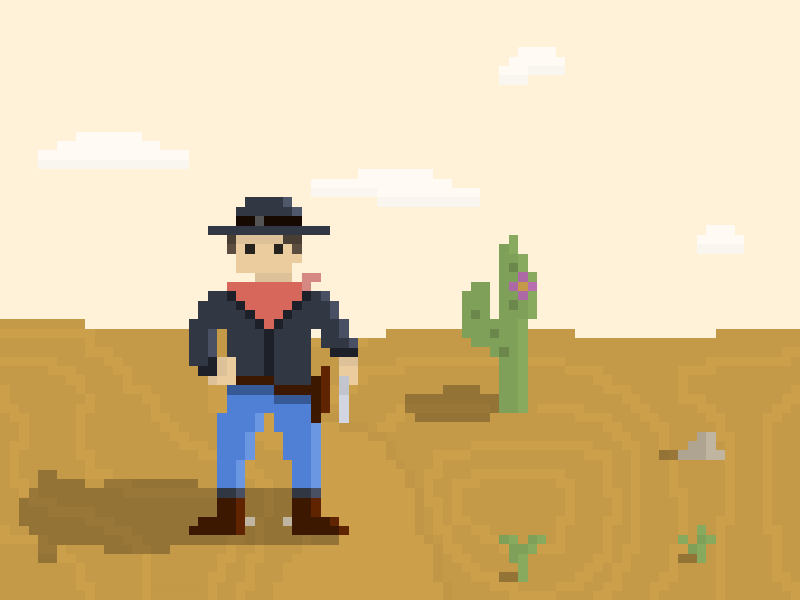 Gunslinger Waitin' animation cowboy gunslinger pixel western