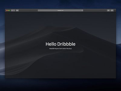 macOS Mojave Dark Safari mockup