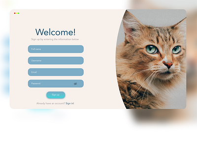 DailyUI001 | Sign up Page Form