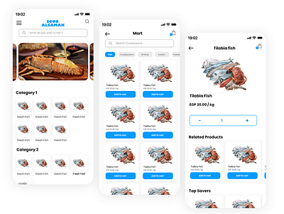 Souq Alsamak - Fresh Fish Ordering App design graphic design ui ux