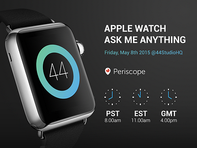 AMA Apple Watch 44studio ama apple watch ask me anything live periscope studio
