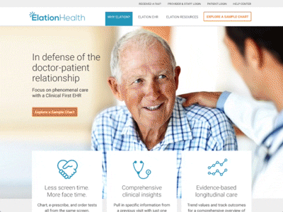 Elation Homepage animation branding digital dribbble elation elationhealth gif health logo logotype ui ux