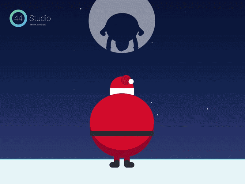 SantaYoga game 44studio christmas css game santa strech svg ui ux yoga