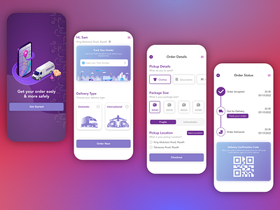 Logistics Mobile App design graphic design mobile app ui ux